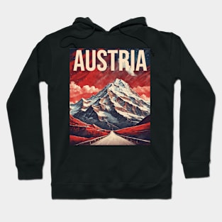 Grossglockner Alpine Road Austria Vintage Travel Retro Tourism Hoodie